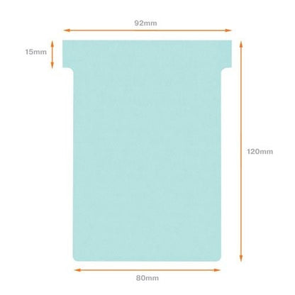 Nobo T-Card Size 3 80 x 120mm Light Blue (Pack of 100)